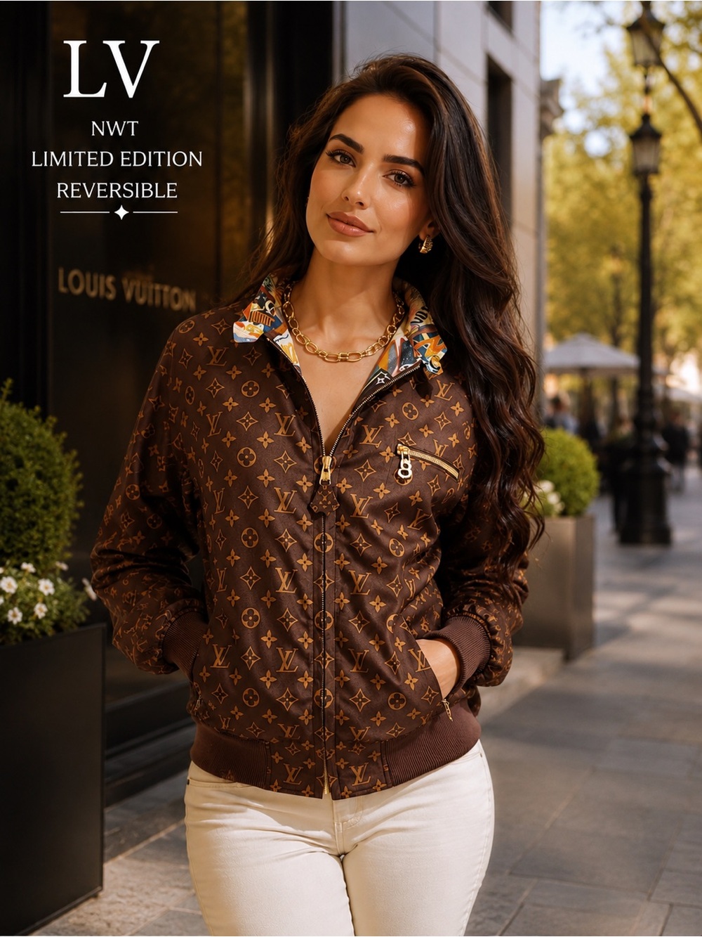 Louis Vuitton Women'sMonogram Bomber Jacket - Reversible - Limited edition